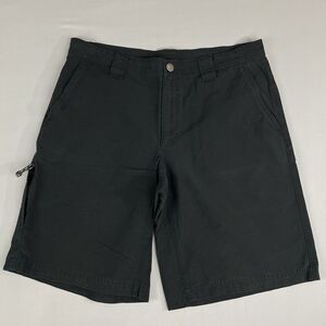Columbia Cargo Canvas Shorts Men's 36W 12L Black Outdoor Hiking Camp Gorpcore